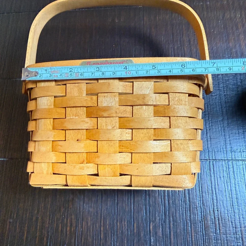 Longaberger Dresden Tour Basket II 1998 Cottagecore Small Brown Handwoven Decor